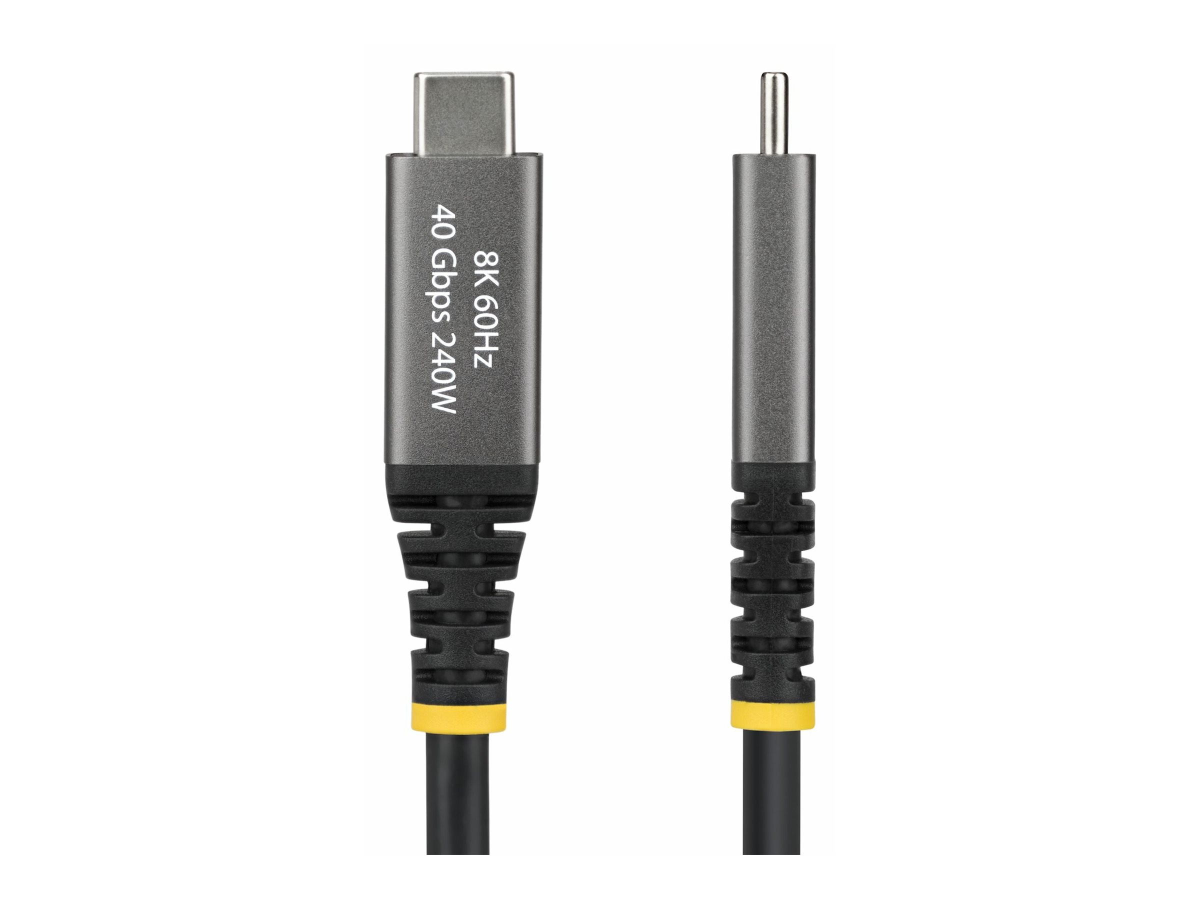StarTech.com Cavo USB4 da 2m, 40 Gbps, Cavo USB-C Attivo, 240W PD, 8K 60Hz / 4K 240 Hz DP2.1 DP40, Rivestimento in TPE, Compatibile con Thunderbolt 4 - Nero