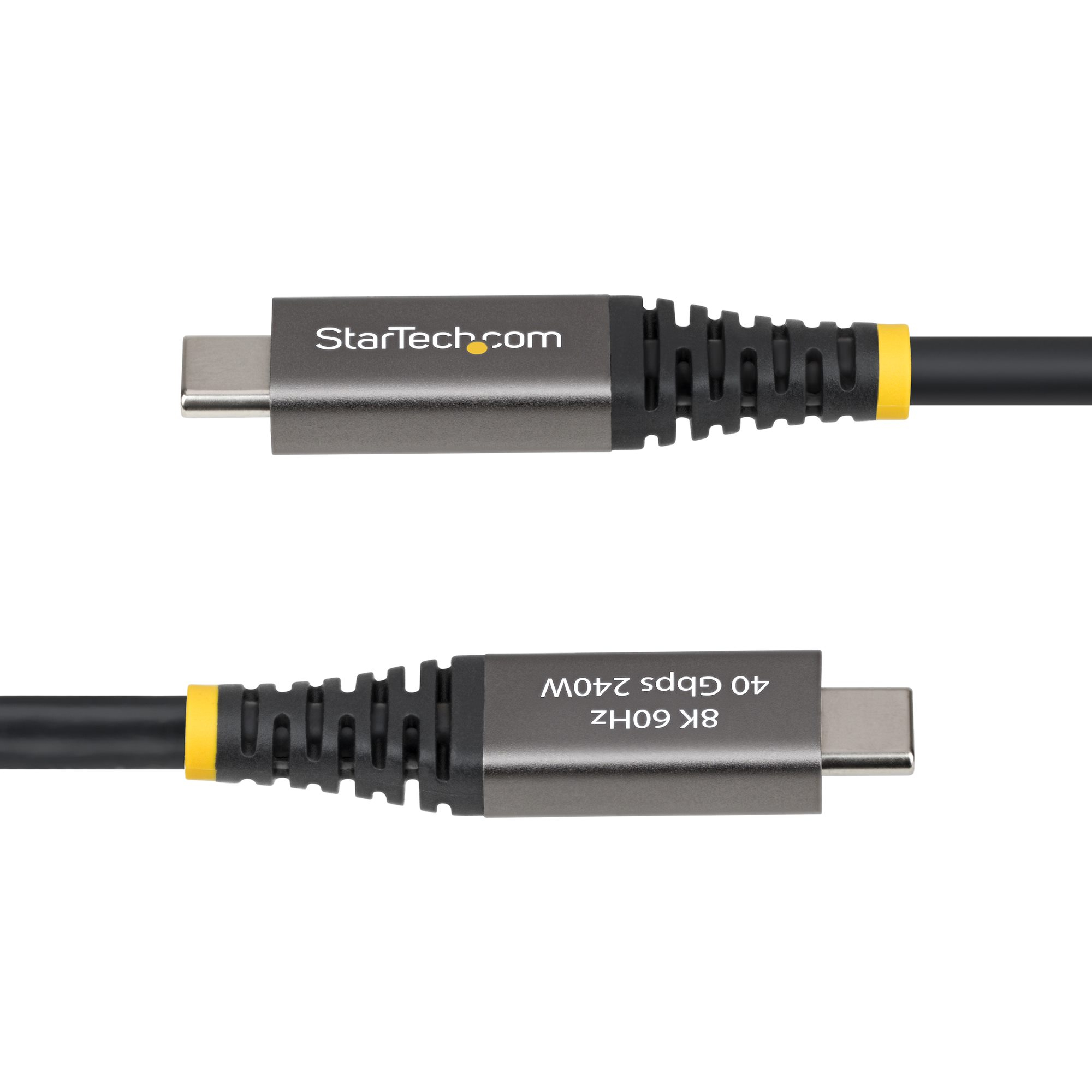 StarTech.com 2m (6ft) Active USB4 Cable, 40Gbps, 240W PD, 8K 60Hz/4K 240Hz DP2.1 DP40, TPE Jacket, Thunderbolt 4 Compatible USB-C Cable - Black USB-C Cord