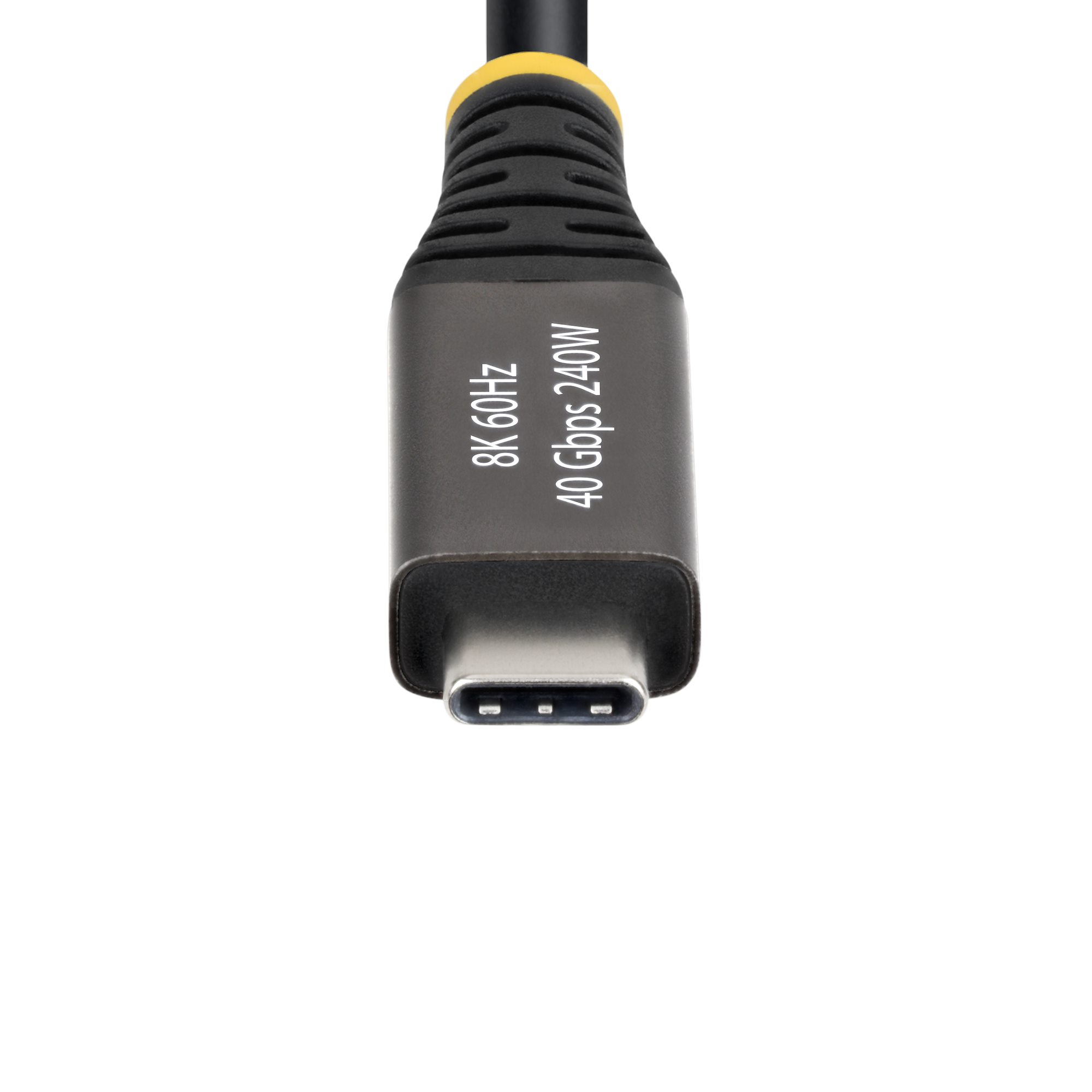 StarTech.com 2m (6ft) Active USB4 Cable, 40Gbps, 240W PD, 8K 60Hz/4K 240Hz DP2.1 DP40, TPE Jacket, Thunderbolt 4 Compatible USB-C Cable - Black USB-C Cord