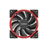 Pccooler 120mm Gehuselfter in Rot - Ventilator - 12 cm - 1000 RPM - 1800 RPM - 26,5 dB - 65 cfm