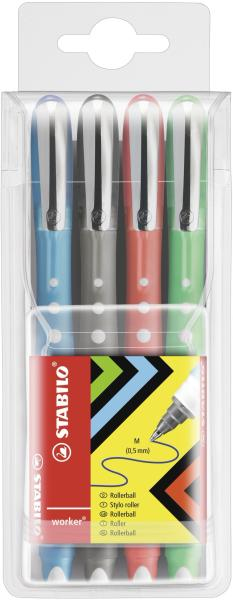 STABILO worker colorful Negro, Azul, Verde, Rojo 4 pieza(s)