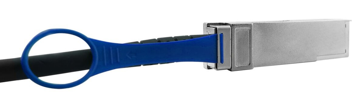 BlueOptics JNP-100G-DAC-2M-BL cavo InfiniBand QSFP28 Nero, Argento