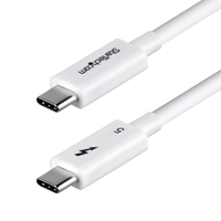 StarTech.com C�ble Thunderbolt 5 de 80cm, 80 Gbps/Jusqu� 120 Gbps, PD 240W, 8K 60Hz, C�ble Thunderbolt Certifi�, Compatible avec Thunderbolt 4/USB4/USB-C - Blanc