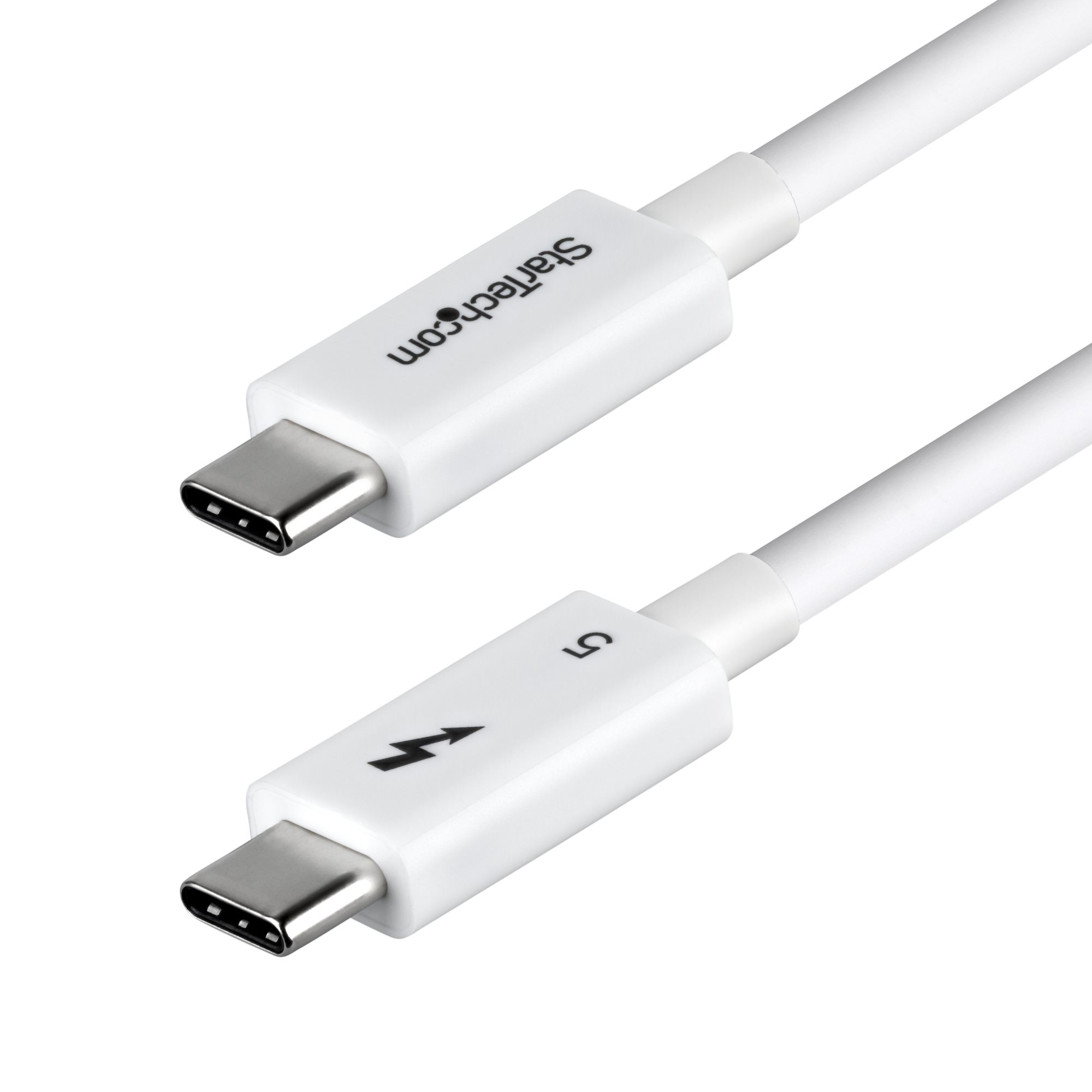 StarTech.com Cavo Thunderbolt 5 da 80 cm, 80 Gbps (fino a 120 Gbps), PD 240 W, 8K 60Hz, Cavo Thunderbolt Certificato compatibile con TB4 / USB4 / USB-C; Bianco