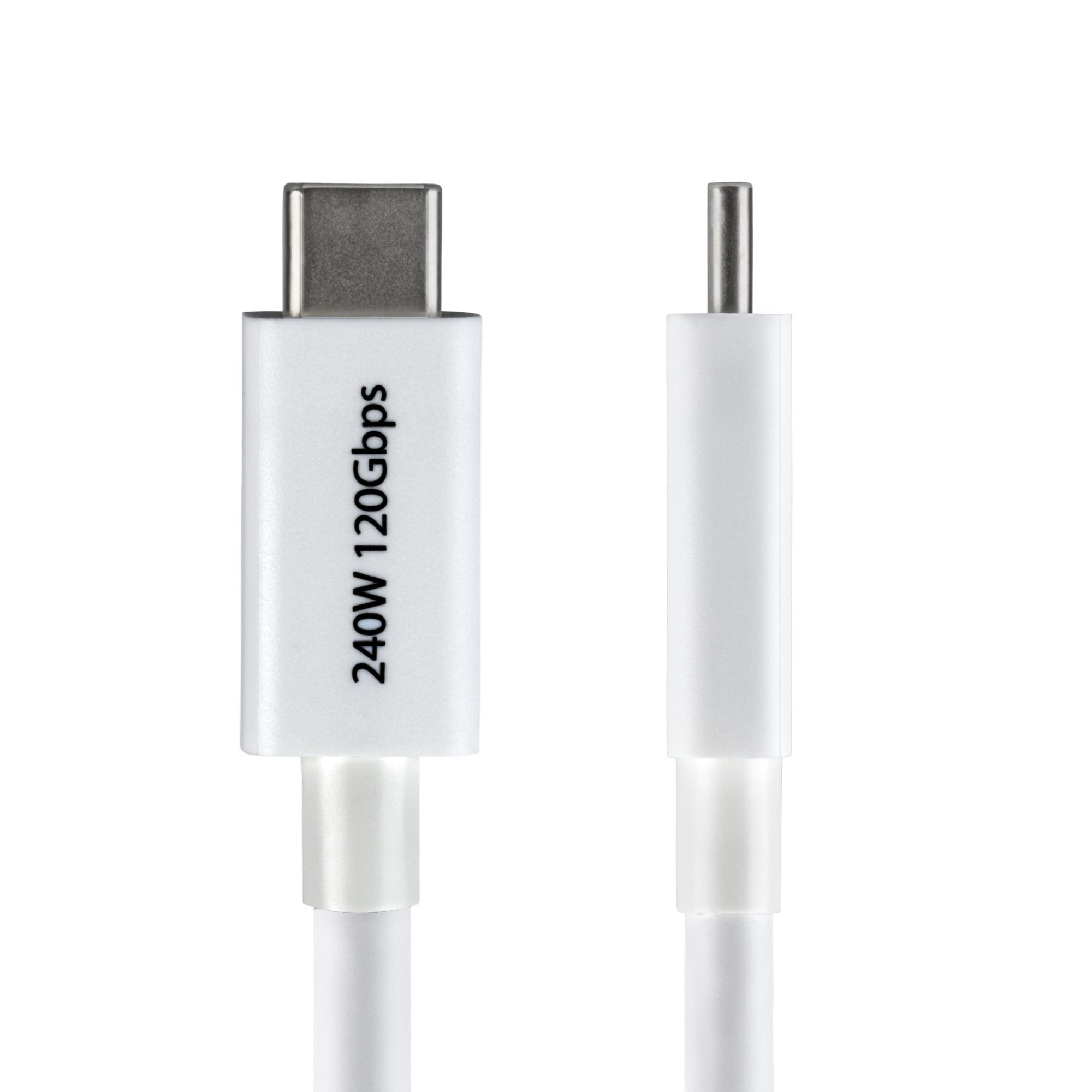 StarTech.com Cavo Thunderbolt 5 da 80 cm, 80 Gbps (fino a 120 Gbps), PD 240 W, 8K 60Hz, Cavo Thunderbolt Certificato compatibile con TB4 / USB4 / USB-C; Bianco