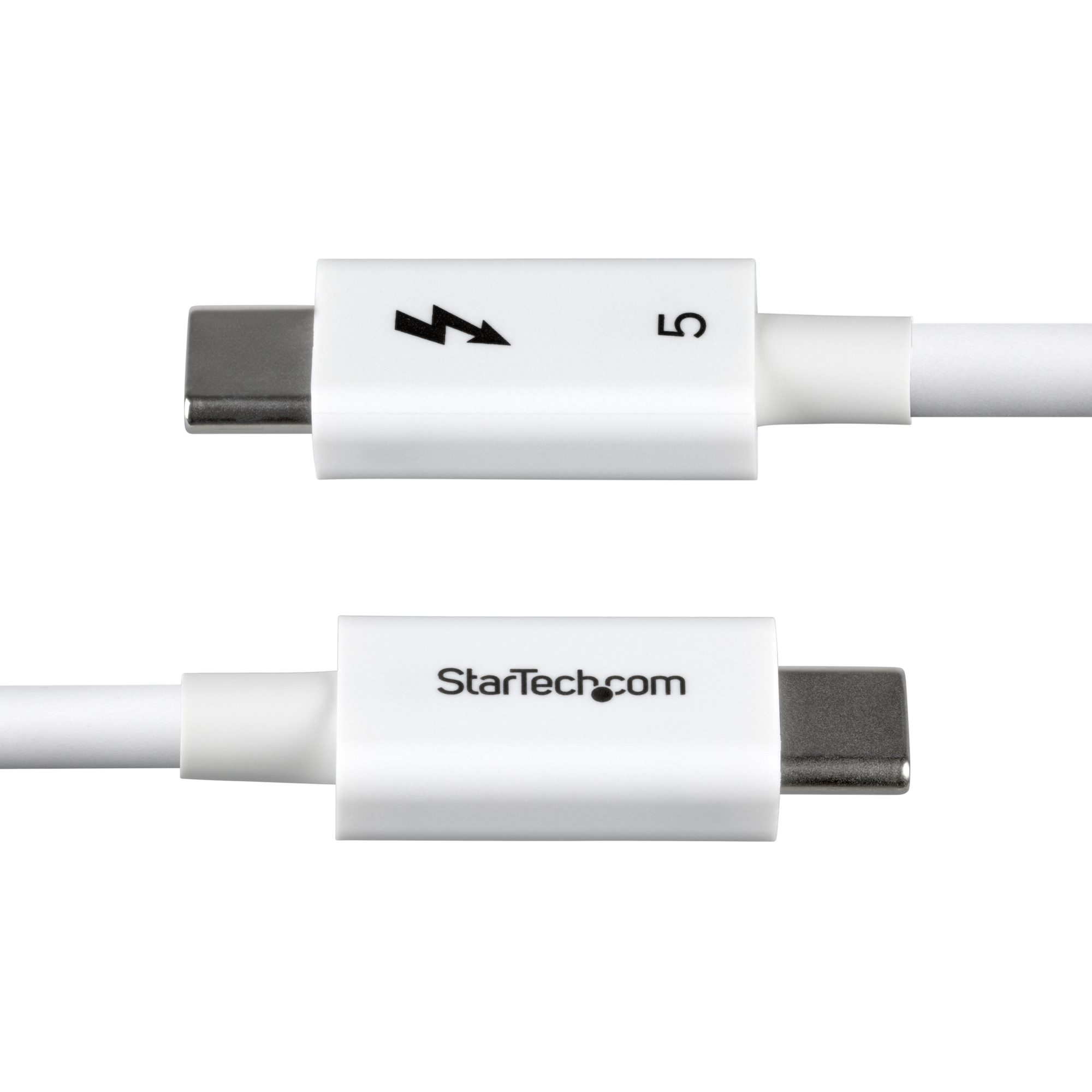 StarTech.com Cavo Thunderbolt 5 da 80 cm, 80 Gbps (fino a 120 Gbps), PD 240 W, 8K 60Hz, Cavo Thunderbolt Certificato compatibile con TB4 / USB4 / USB-C; Bianco