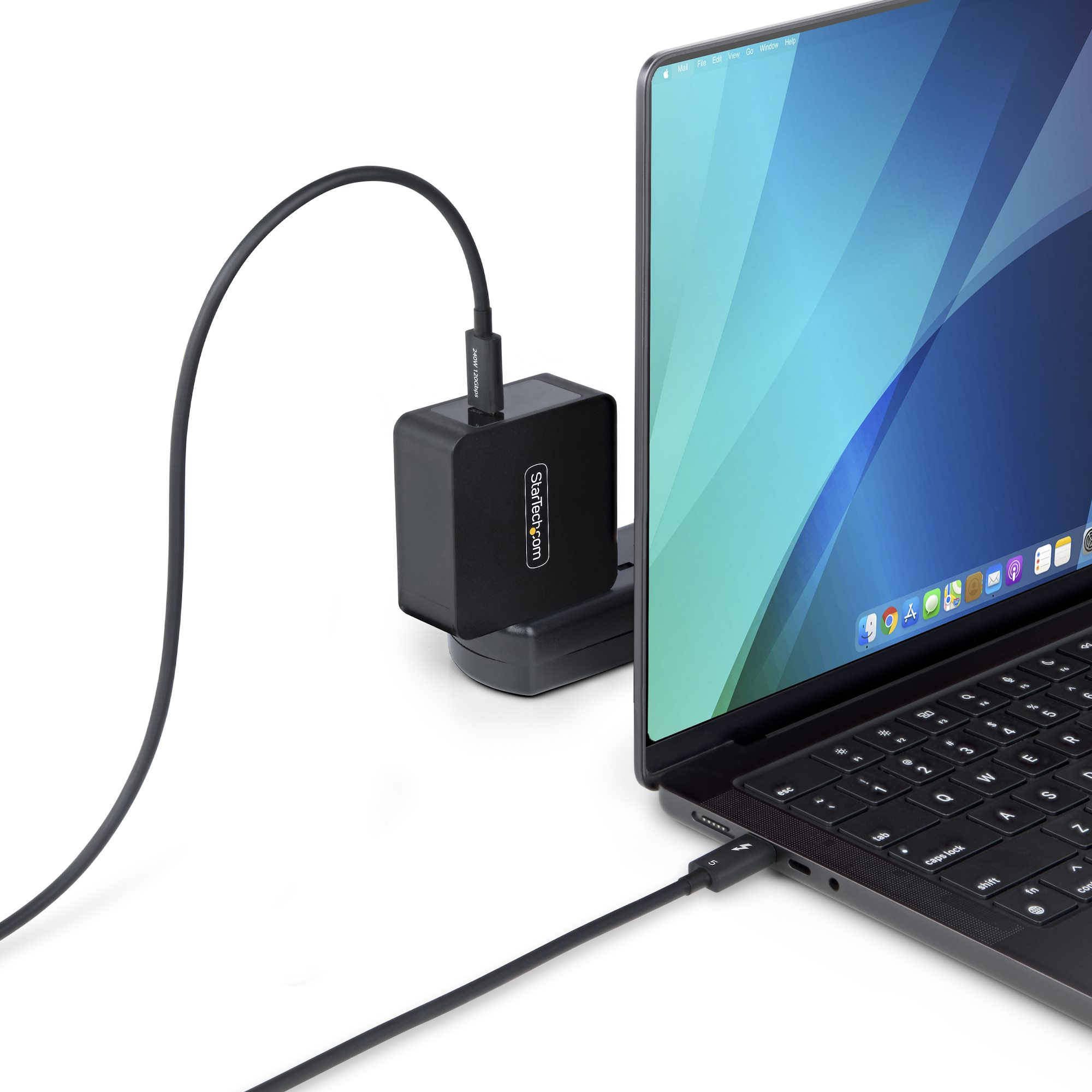 StarTech.com Cavo Thunderbolt 5 da 80 cm, 80 Gbps (fino a 120 Gbps), PD 240 W, 8K 60Hz, Cavo Thunderbolt Certificato compatibile con TB4 / USB4 / USB-C; Bianco