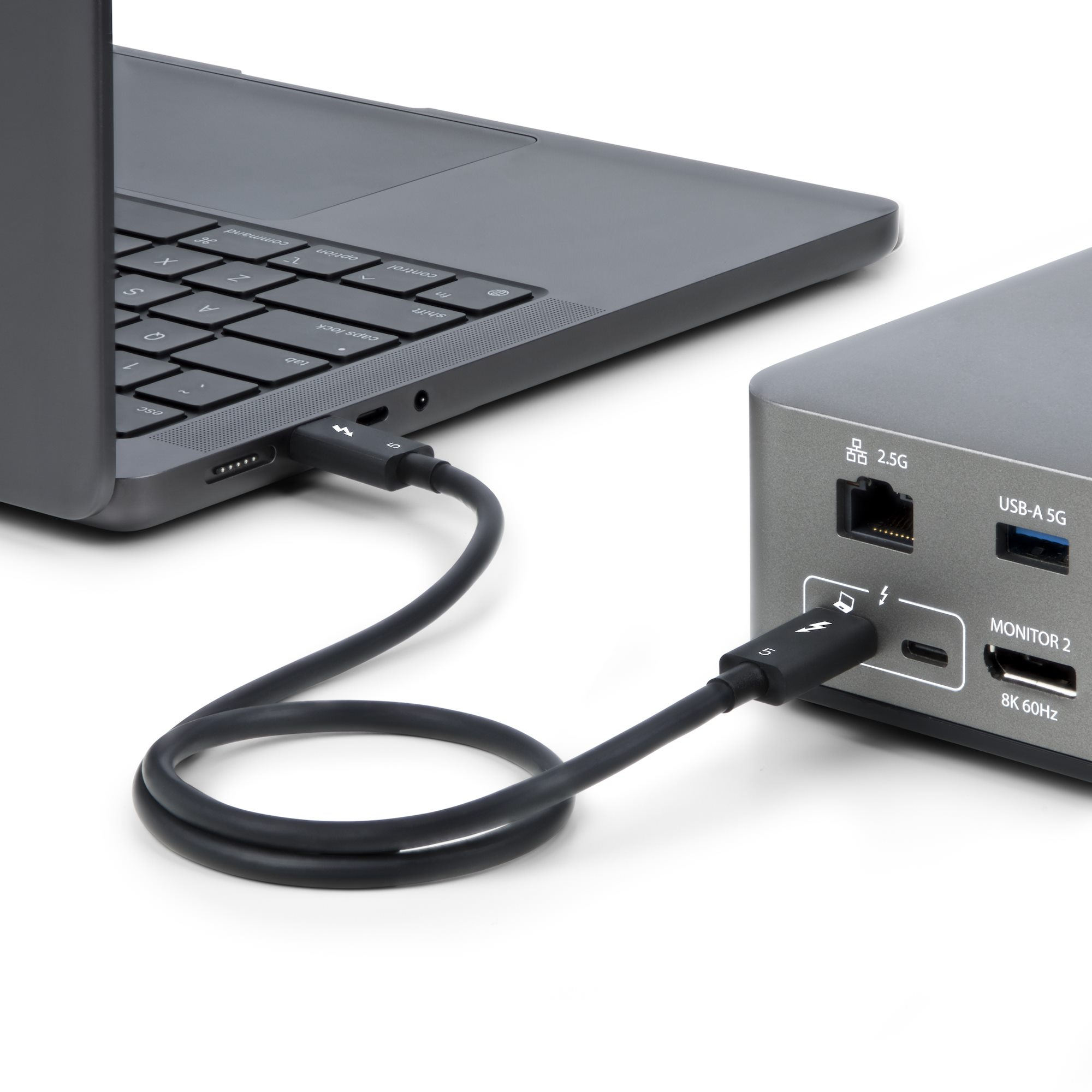 StarTech.com Cavo Thunderbolt 5 da 80 cm, 80 Gbps (fino a 120 Gbps), PD 240 W, 8K 60Hz, Cavo Thunderbolt Certificato compatibile con TB4 / USB4 / USB-C; Bianco