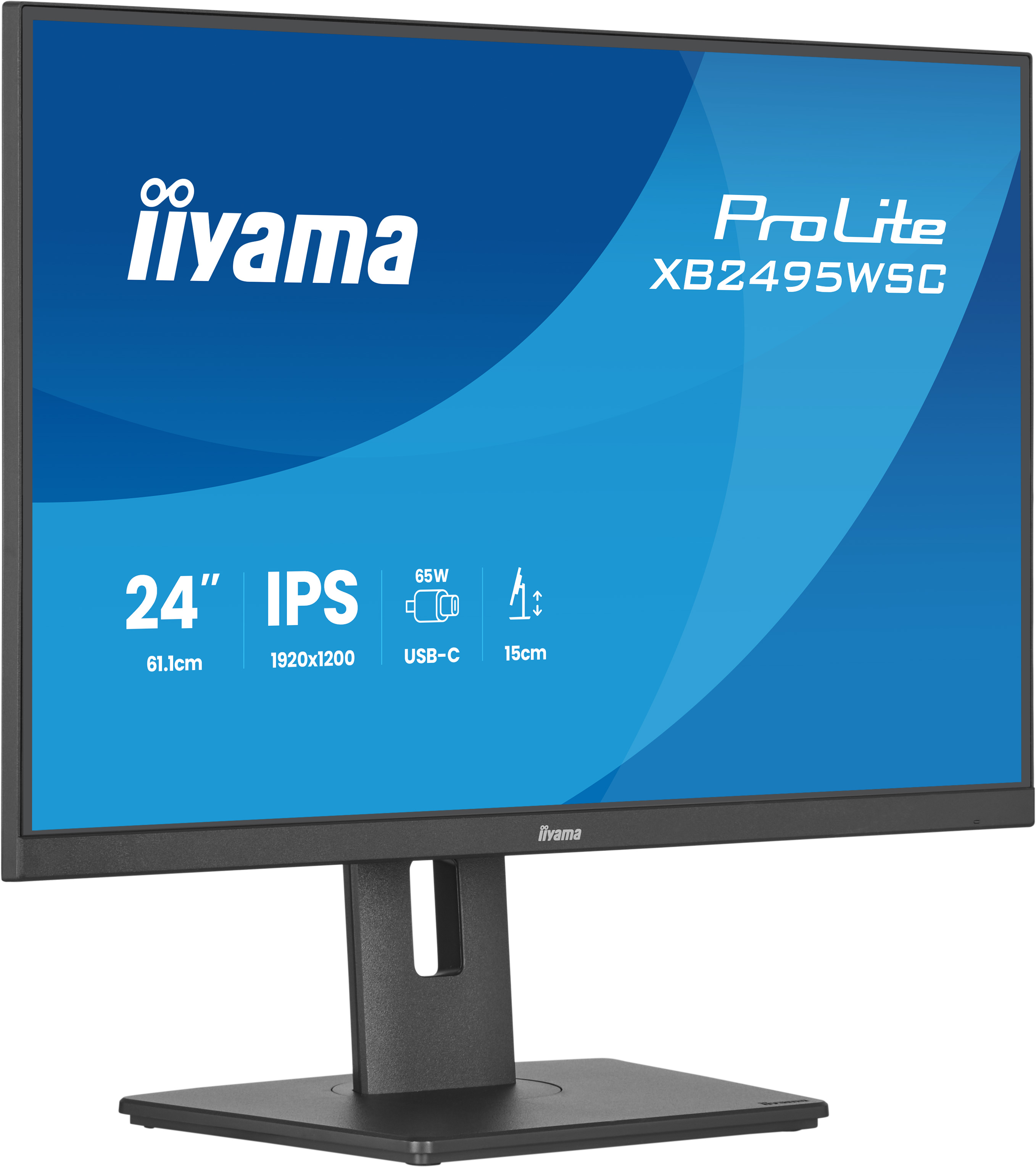 iiyama ProLite XB2495WSC-B1 computer monitor 61.2 cm (24.1) 1920 x 1200 pixels WUXGA LED Black