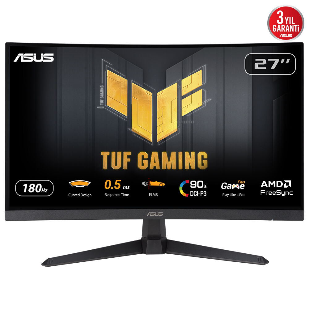 ASUS TUF Gaming VG27WQ3B - LED-Monitor - Gaming - gebogen - 68.6 cm (27)