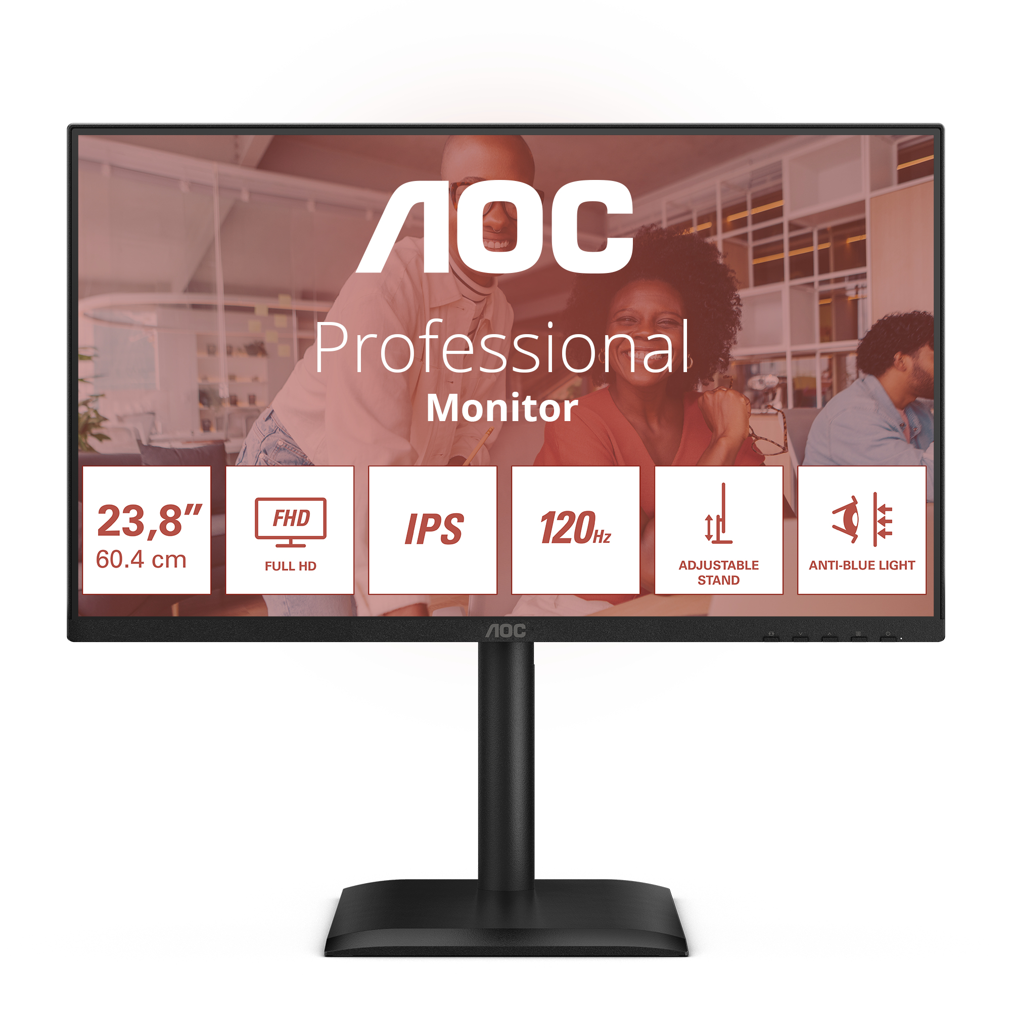 AOC 24E4U computer monitor 60.5 cm (23.8) 1920 x 1080 pixels Full HD LED Black