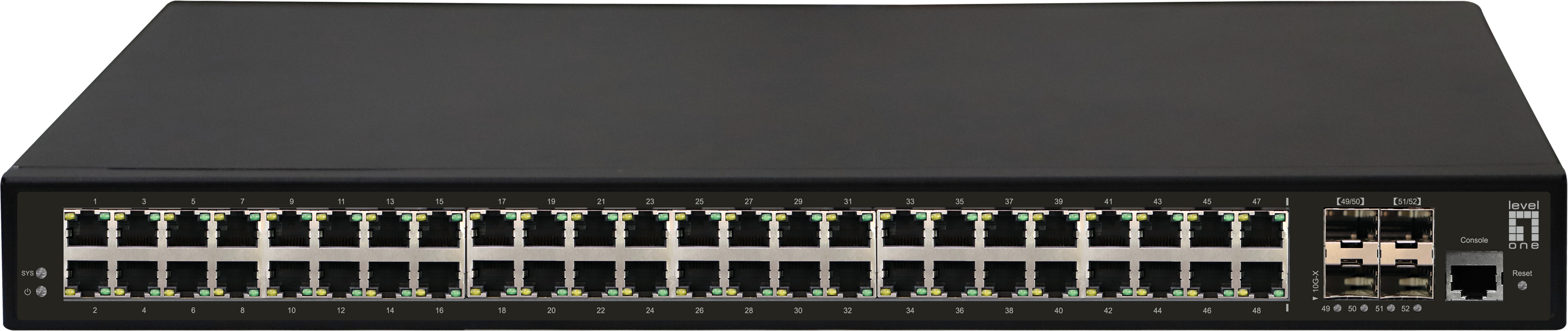LevelOne GTL-5291 commutateur r�seau G�r� L3 Gigabit Ethernet (10/100/1000) 1U Noir