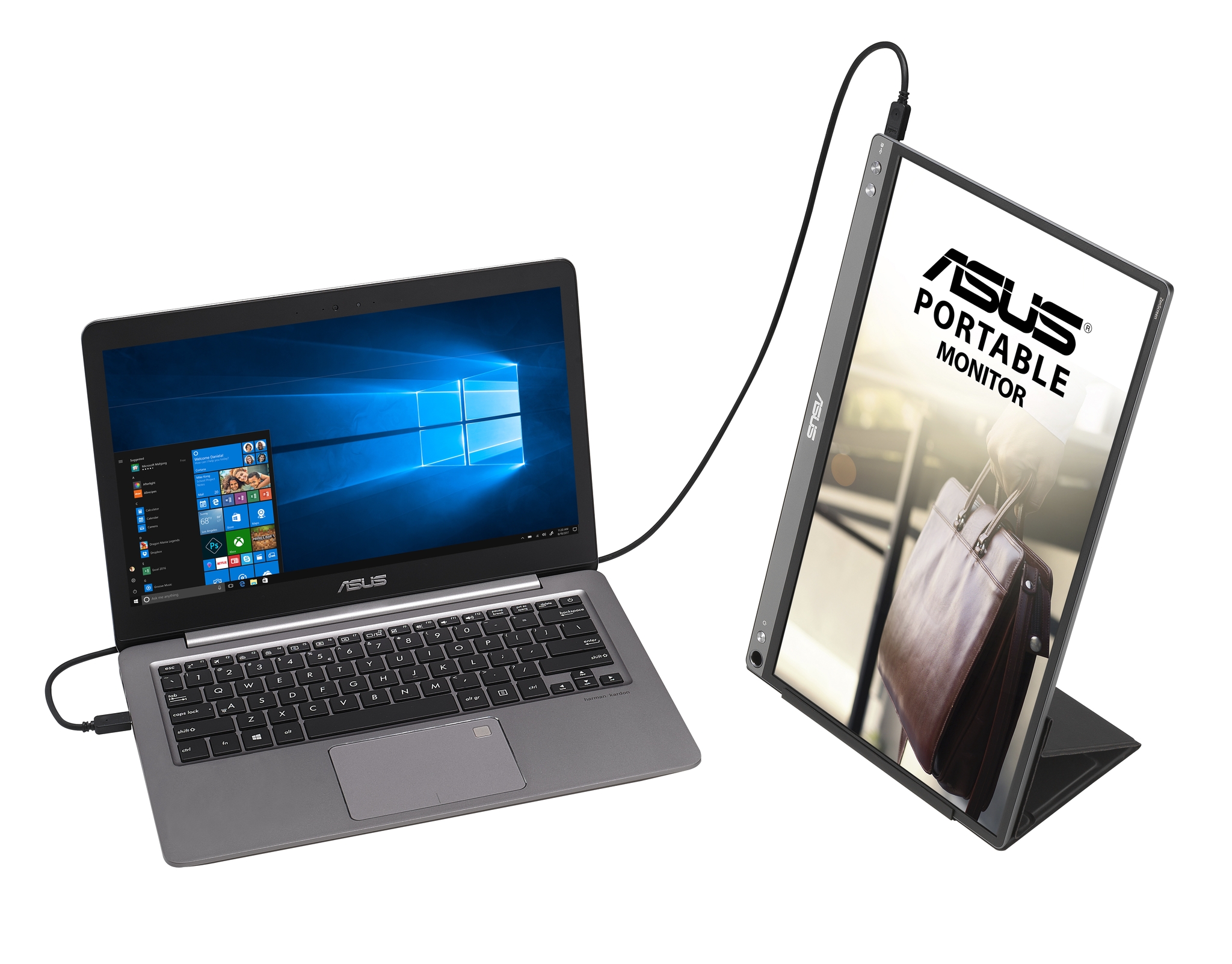 ASUS ZenScreen MB16ACE 39.6 cm (15.6) 1920 x 1080 pixels Full HD LED Grey