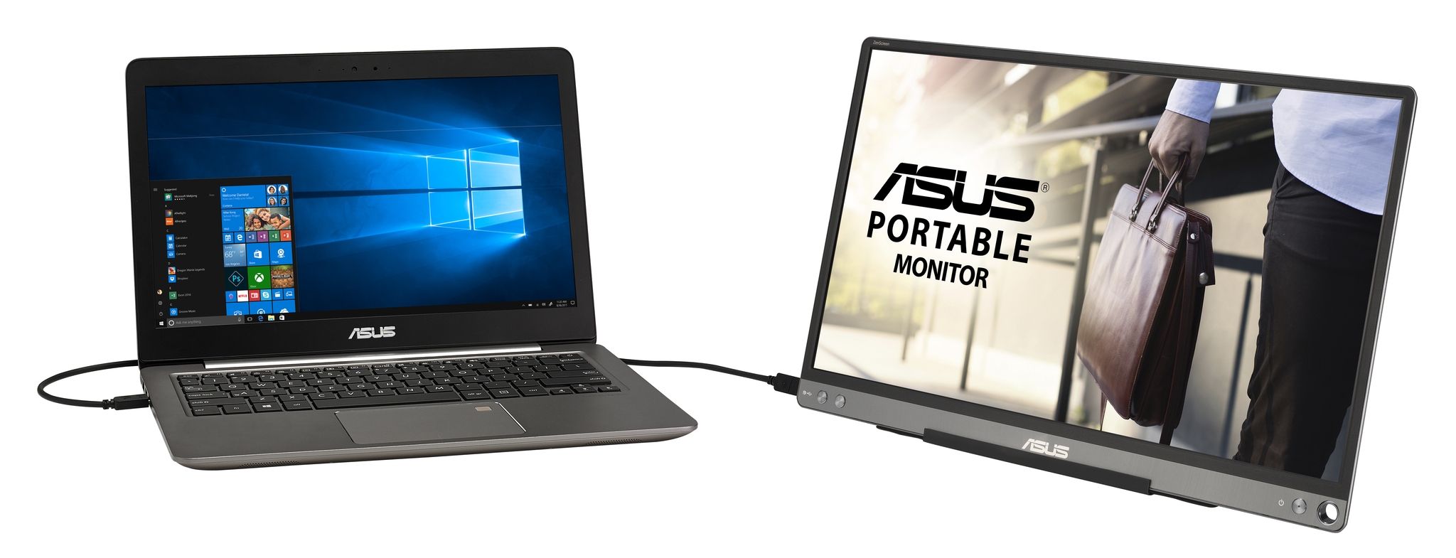 ASUS ZenScreen MB16ACE 39.6 cm (15.6) 1920 x 1080 pixels Full HD LED Grey