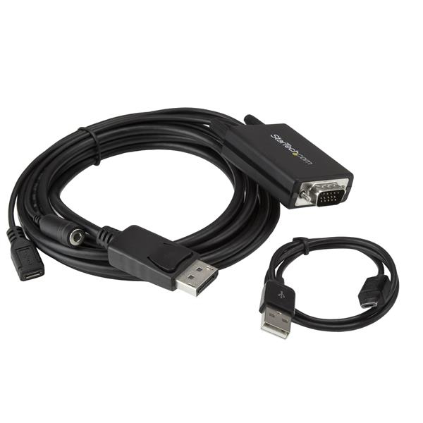 StarTech.com Cble adaptateur DisplayPort vers VGA de 3 m avec audio - M/M - 1920x1200 / 1080p