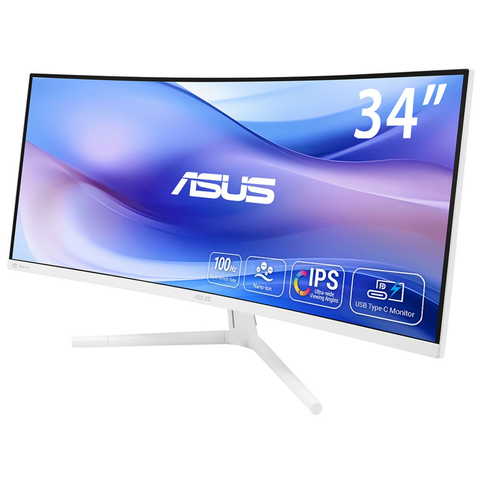 ASUS VU34WCIP-W - LED-Monitor - gebogen - 86.4 cm (34)