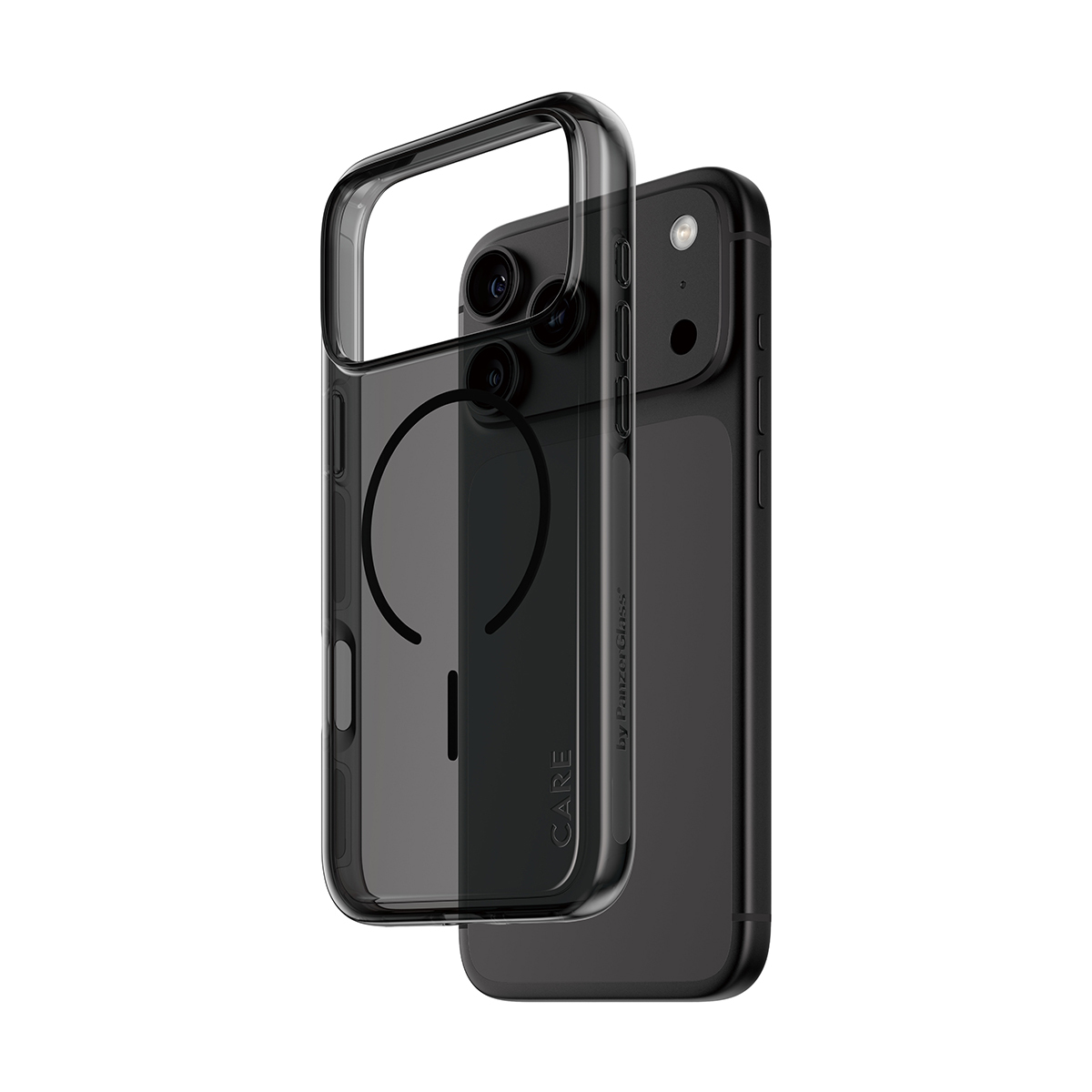 PanzerGlass CARE by � Smokey Case w. Black MagSafe iPhone 2026 Pro Max | 17 Pro Max coque de protection pour t�l�phones portables Housse Transparent
