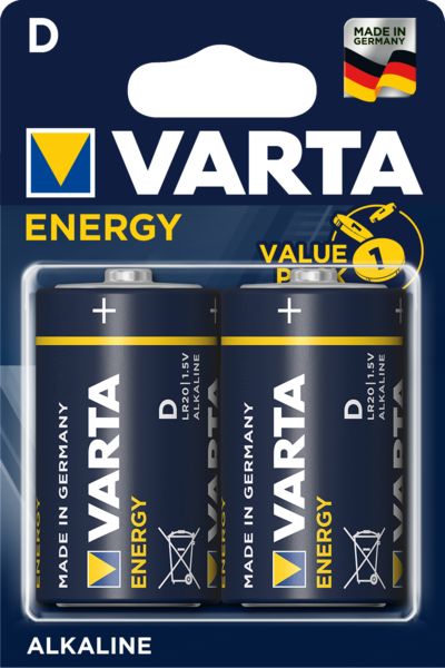 Varta Batterie Alkaline Mono D LR20 04120229412 - Batterie - Mono (D)