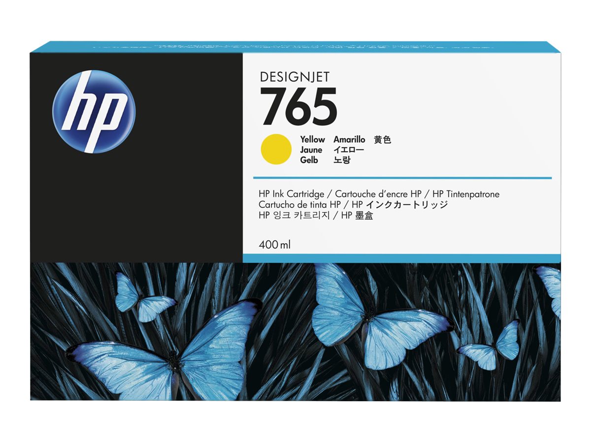 HP Cartouche dencre jaune 765 Designjet, 400 ml