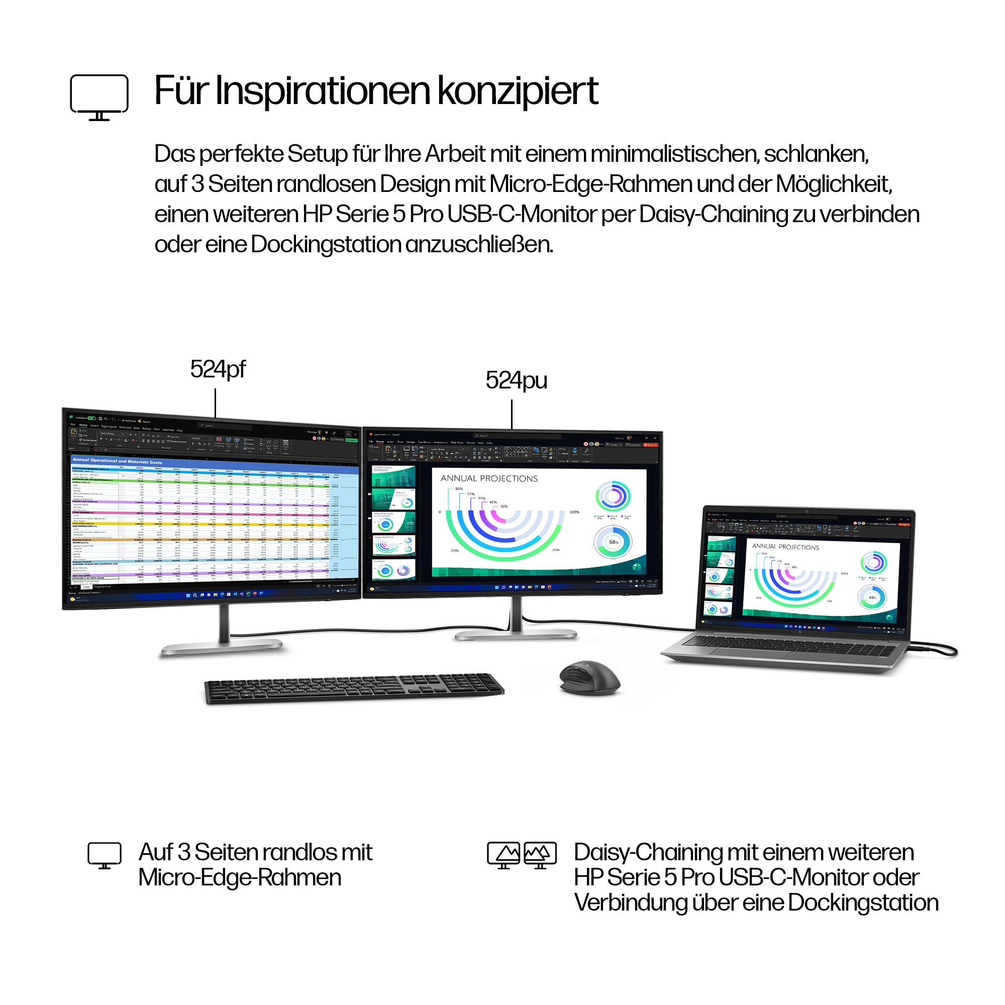 HP Series 5 Monitor FHD Pro de la serie 5 de 23,8 pulgadas: 524 pf