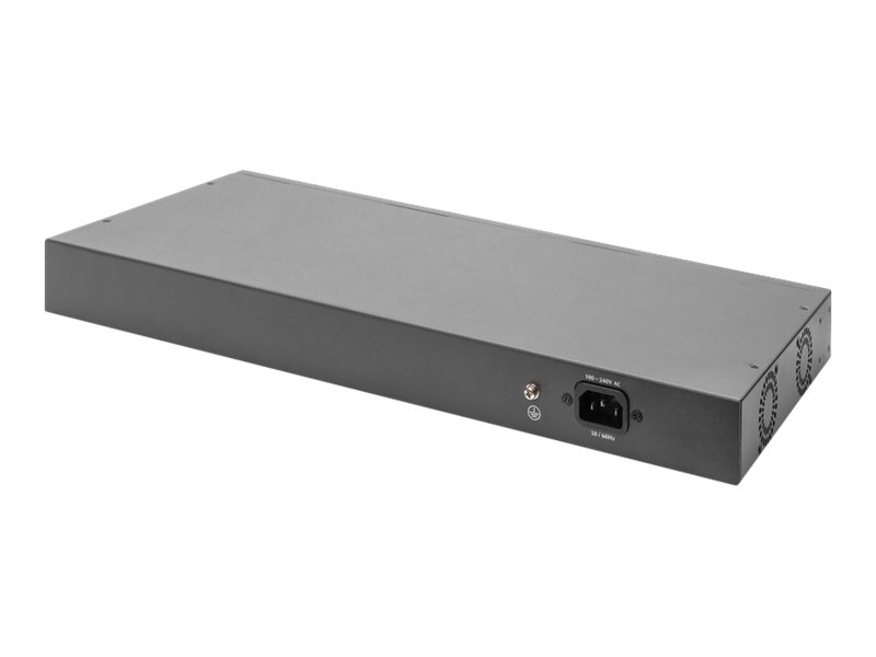 Digitus Switch livello 2 Gigabit Ethernet, 24 porte, 2 porte RJ45/SFP-combo + 2 porte uplink SFP