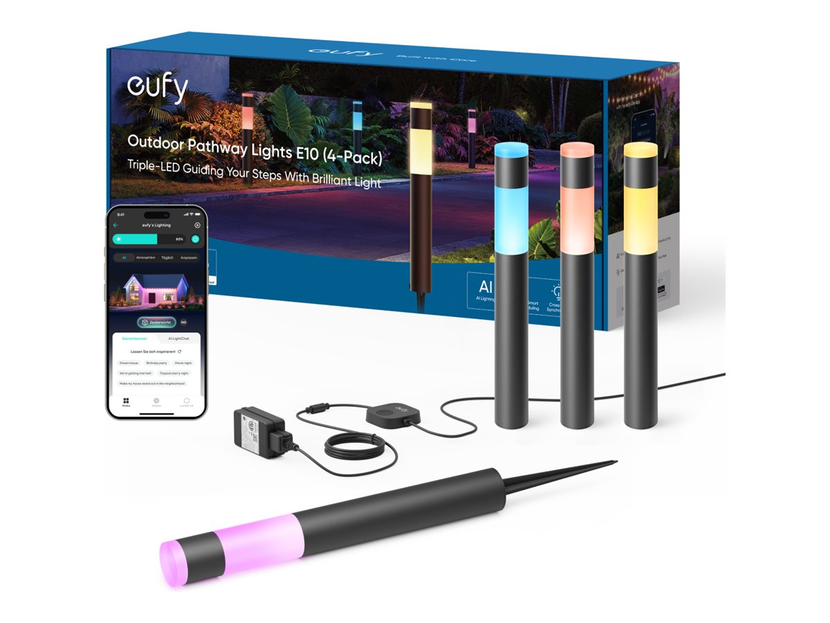 Anker Innovations Eufy - Gartenleuchte - LED - RGBWW light - 1500-9000 K (Packung mit 4)
