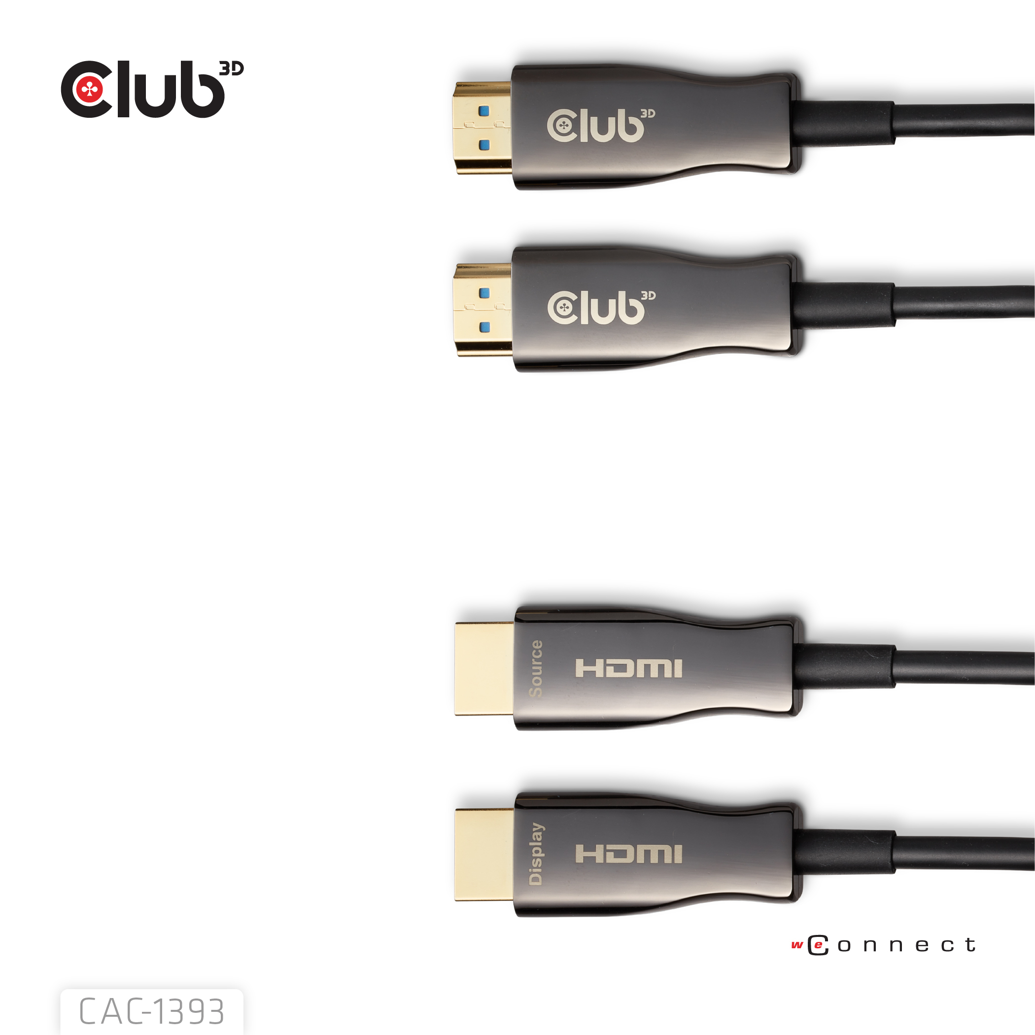CLUB3D HDMI Hybrid AOC Cable 8K60Hz/4K120Hz 50m / 164.04ft