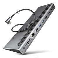 AXAGON HMC-4KX3 USB 5Gbps hub 3x USB-A 2x HDMI+ DP+ GLAN+ SD/microSD+ audio PD