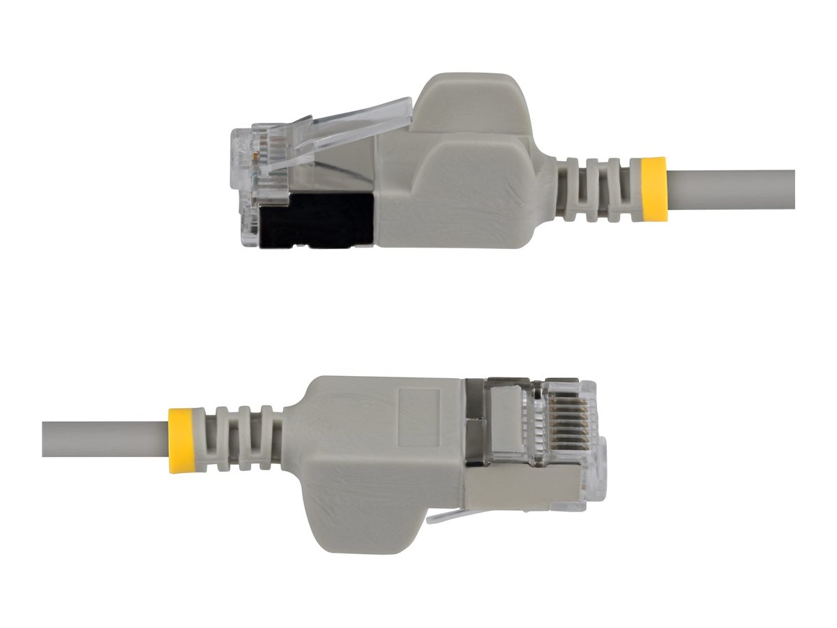 StarTech.com 1m Gray Ultra Slim Cat6A Ethernet Cable, Snagless, FTP, Pure Bare Copper Wire, 34AWG Slim RJ45 Network Patch Cord, Individually Tested