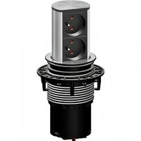 Bachmann ELEVATOR power extension 2 m 2 AC outlet(s) Indoor Stainless steel