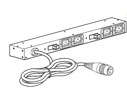 APC AP6032A unit de distribution dnergie 4 sortie(s) CA 0U/1U Noir