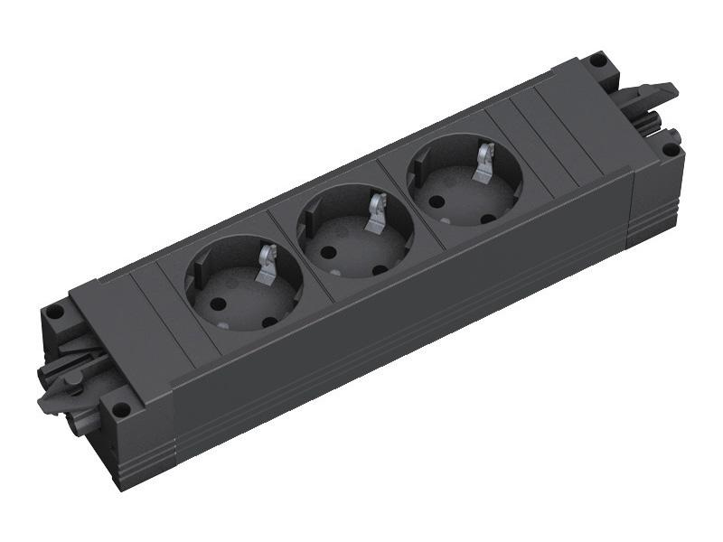 Bachmann 336.600 multiprise 3 sortie(s) CA Noir