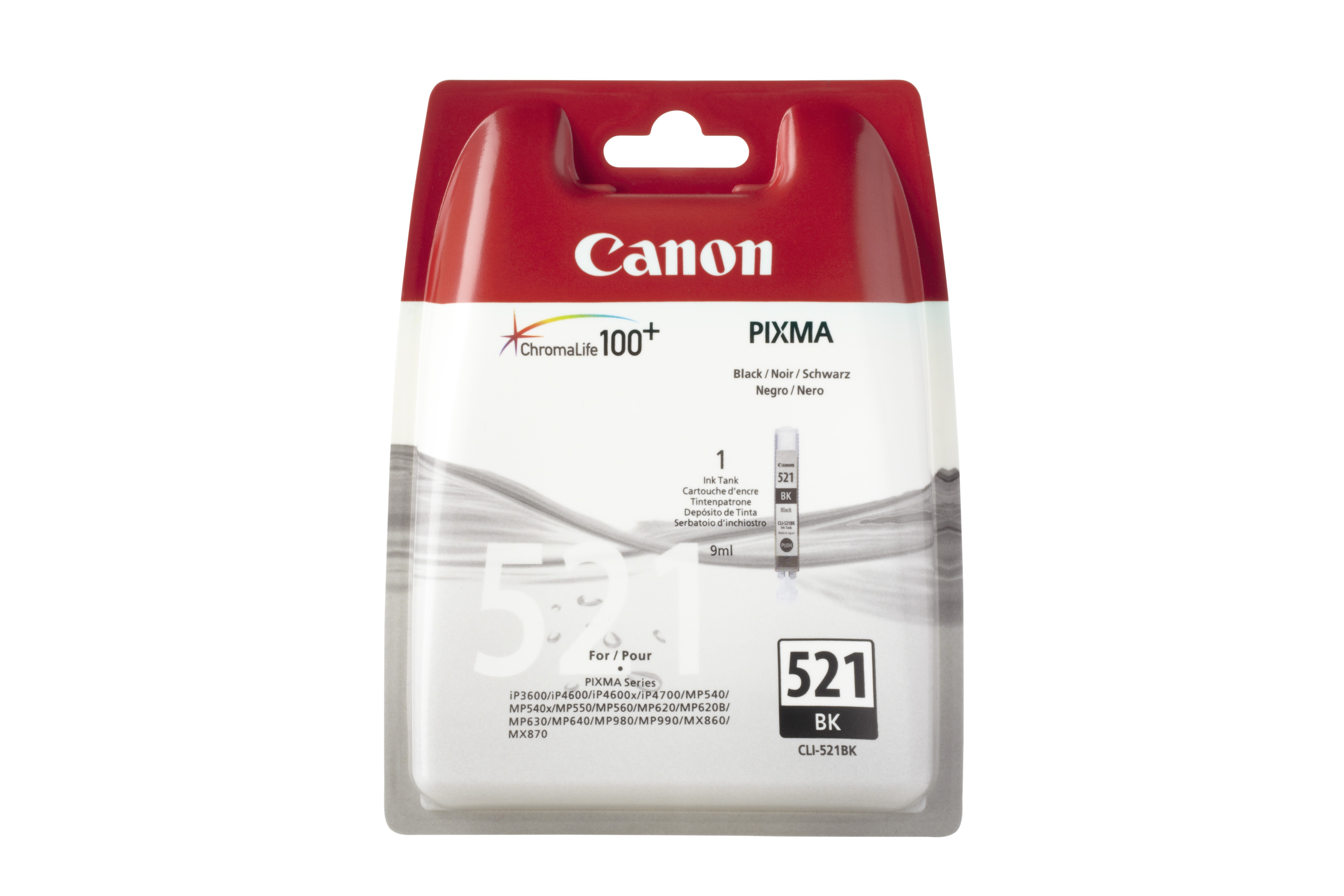 Canon CLI-521BK - Schwarz - Original - Blisterverpackung
