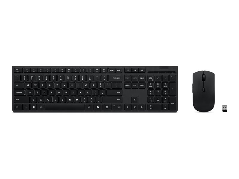 Lenovo 4X31R64351 tastiera Mouse incluso Ufficio RF senza fili + Bluetooth Inglese US Nero