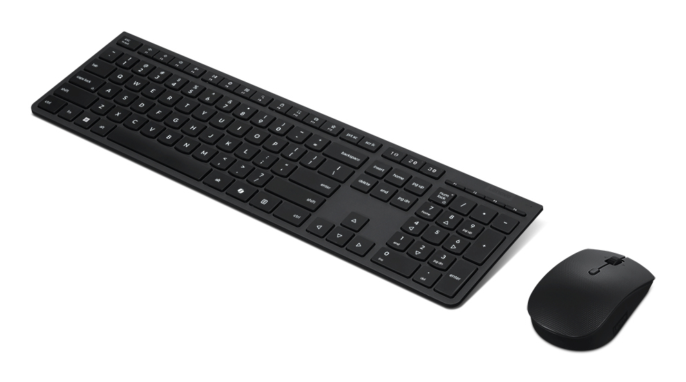 Lenovo 4X31R64351 keyboard Mouse included Office RF Wireless + Bluetooth US English Black
