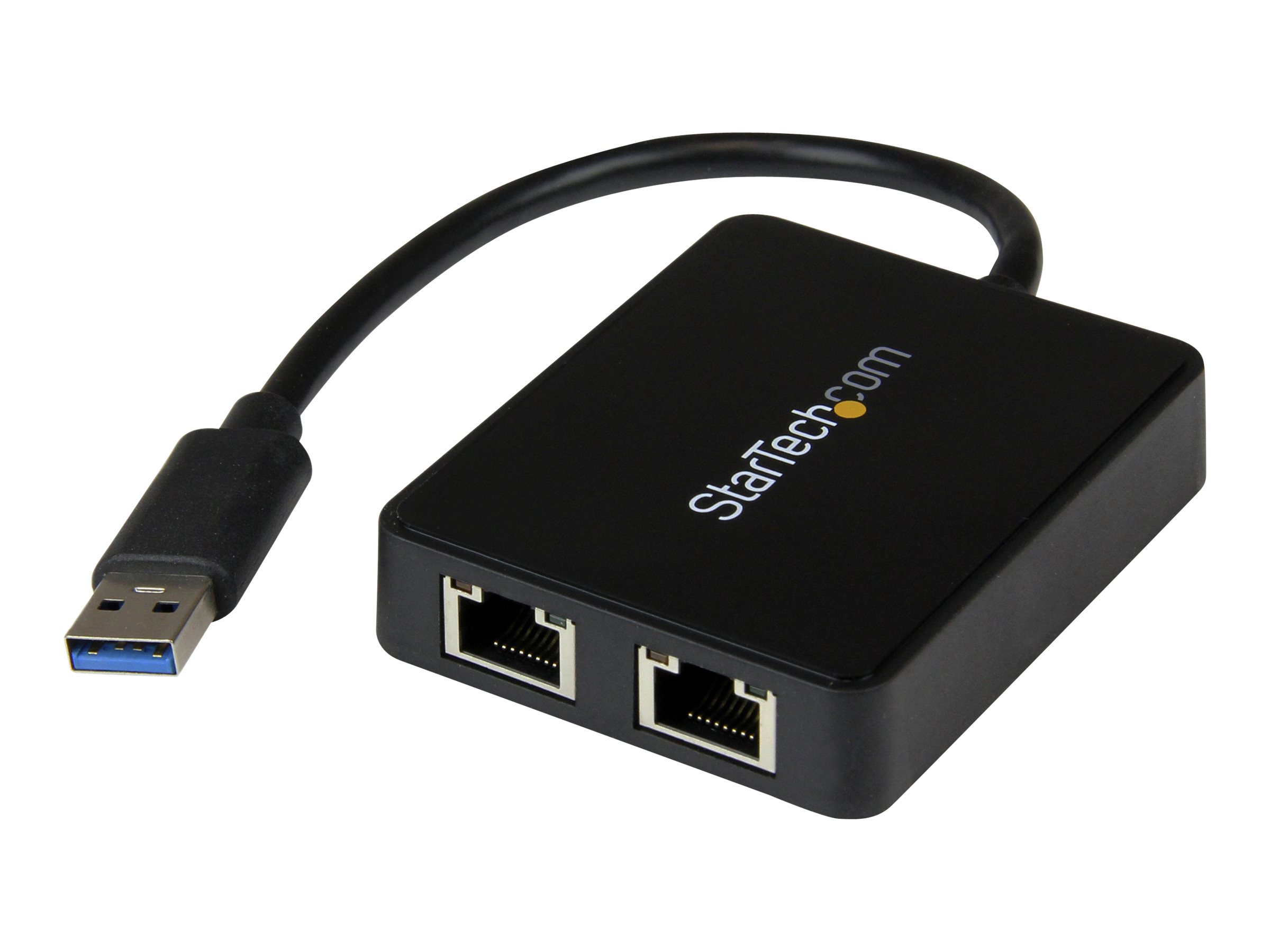 StarTech.com USB32000SPT  StarTech.com Adattatore USB 3.0 a doppia porta  Ethernet Gigabit (RJ45) NIC con porta USB integrata