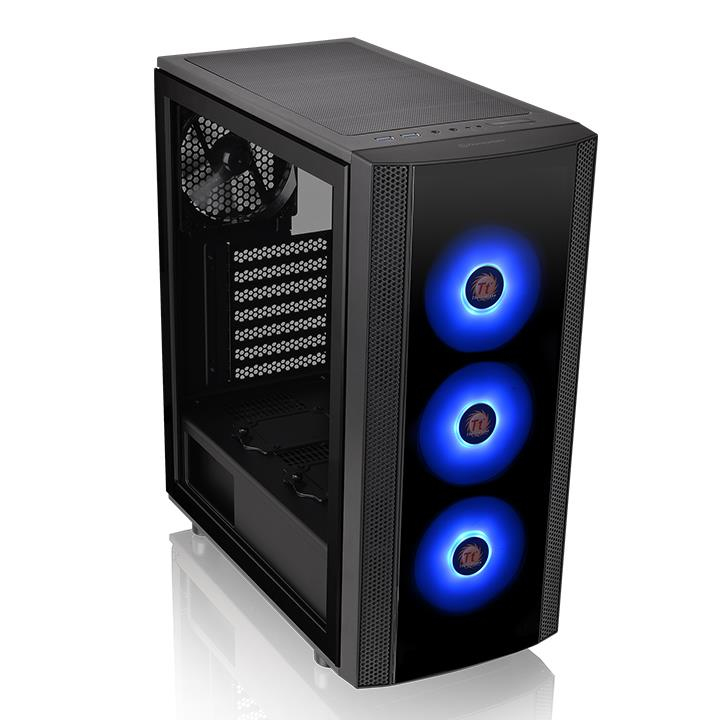 Thermaltake Versa J25 - Tempered Glass RGB Edition - Tower - ATX - Seitenteil mit Fenster (geh�rtetes Glas)