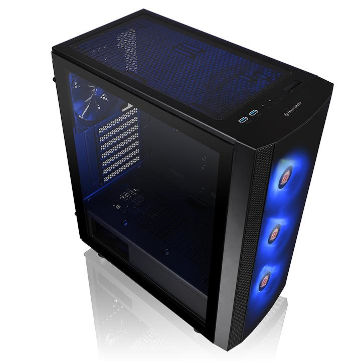 Thermaltake Versa J25 - Tempered Glass RGB Edition - Tower - ATX - Seitenteil mit Fenster (geh�rtetes Glas)