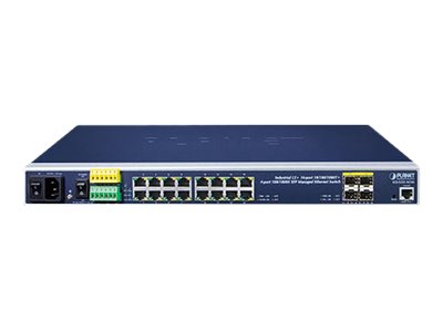Planet IGS-5225-16T4S - Managed - L2+ - Gigabit Ethernet (10/100/1000) - Vollduplex - Rack-Einbau - 1U