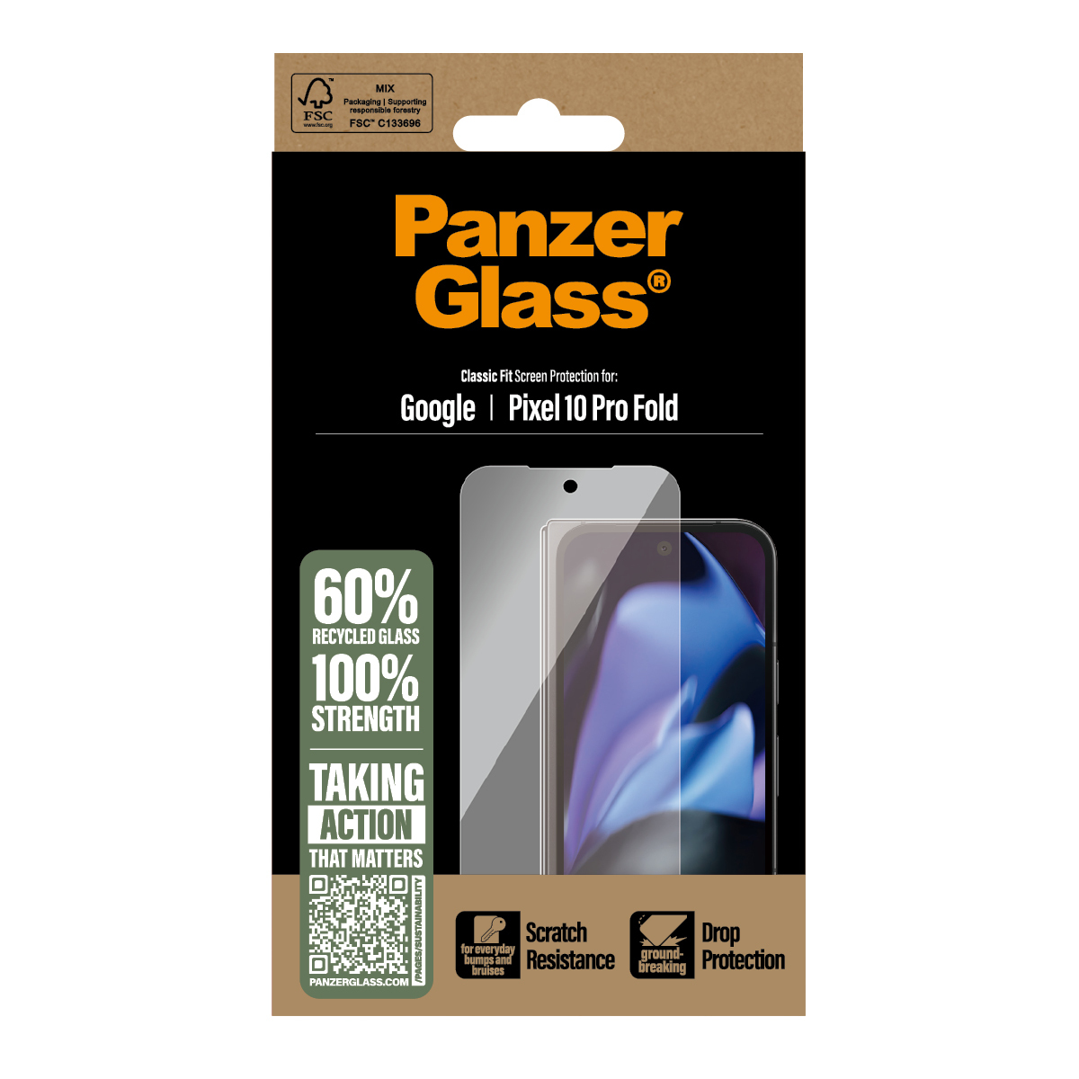 PanzerGlass Screen Protector Google Pixel 10 Pro Fold Classic Fit