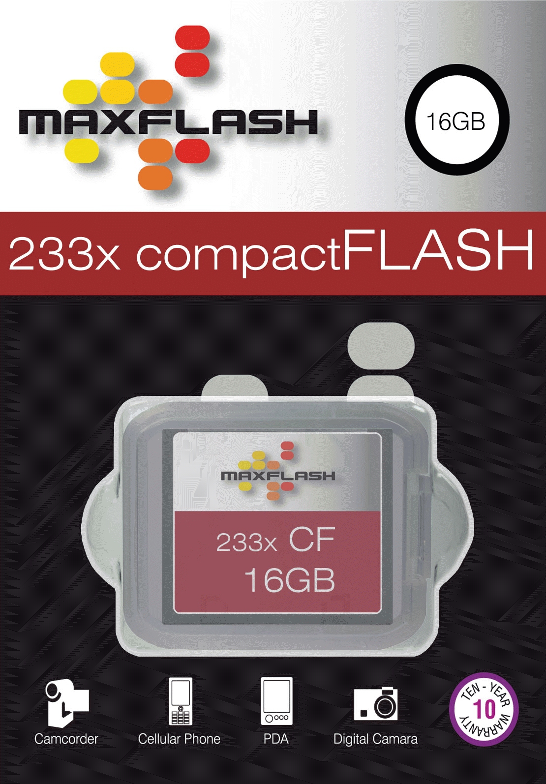 MaxFlash Compact Flash Card 16 GB 16 Go CompactFlash