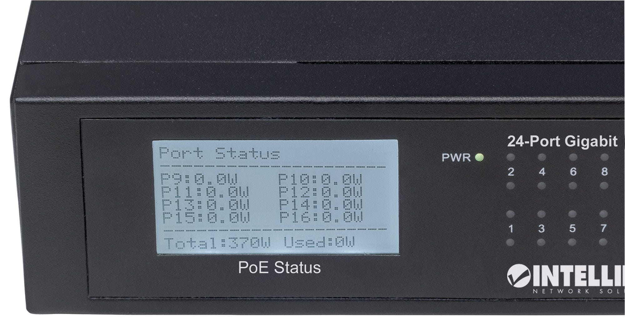 Intellinet 561242 commutateur r�seau Non-g�r� Gigabit Ethernet (10/100/1000) Connexion Ethernet, supportant lalimentation via ce port (PoE) 1U Noir