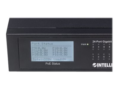 Intellinet 561242 commutateur r�seau Non-g�r� Gigabit Ethernet (10/100/1000) Connexion Ethernet, supportant lalimentation via ce port (PoE) 1U Noir
