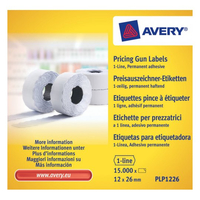 Avery Zweckform Avery PLP1226 - Wei - Preisschild - Dauerhaft - Papier - 26 mm - 12 mm