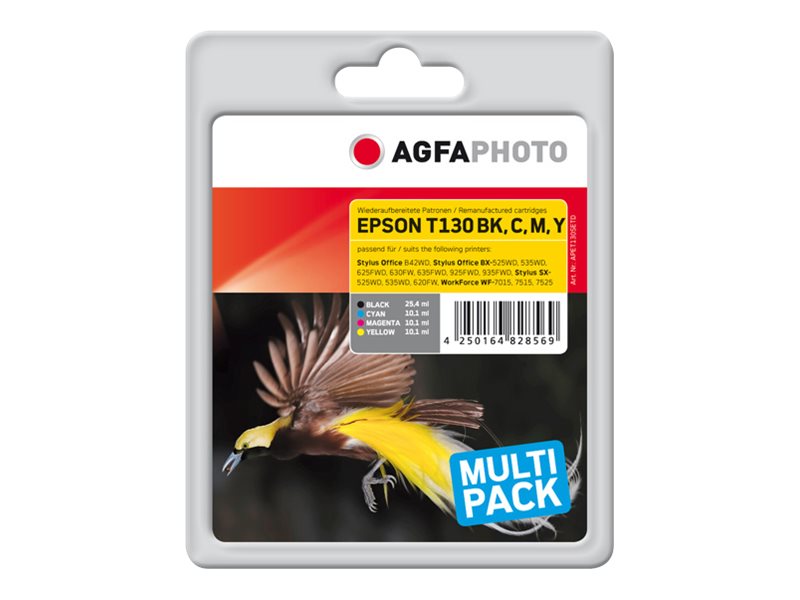 AgfaPhoto APET130SETD ink cartridge 1 pc(s) Standard Yield Black, Cyan, Magenta, Yellow