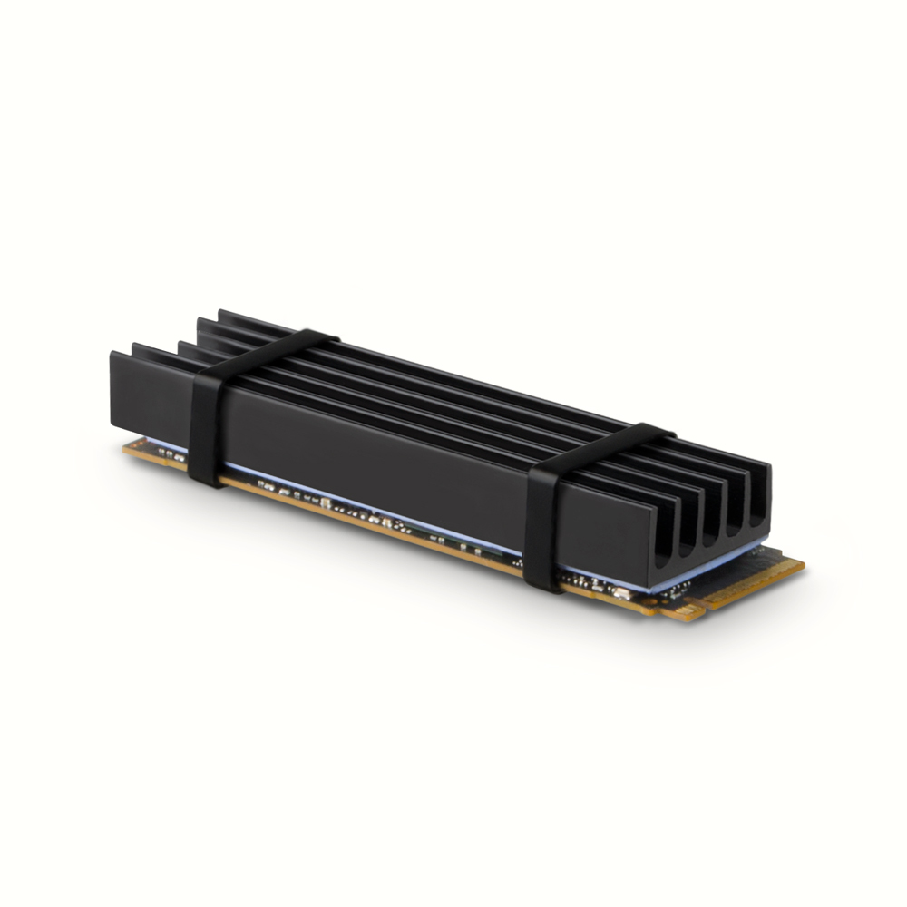 Axagon CLR-M2L10 syst�me de refroidissement d ordinateur M.2 NVMe SSD, Disque �lectronique Dissipateur thermique/Radiateur Noir 1 pi�ce(s)