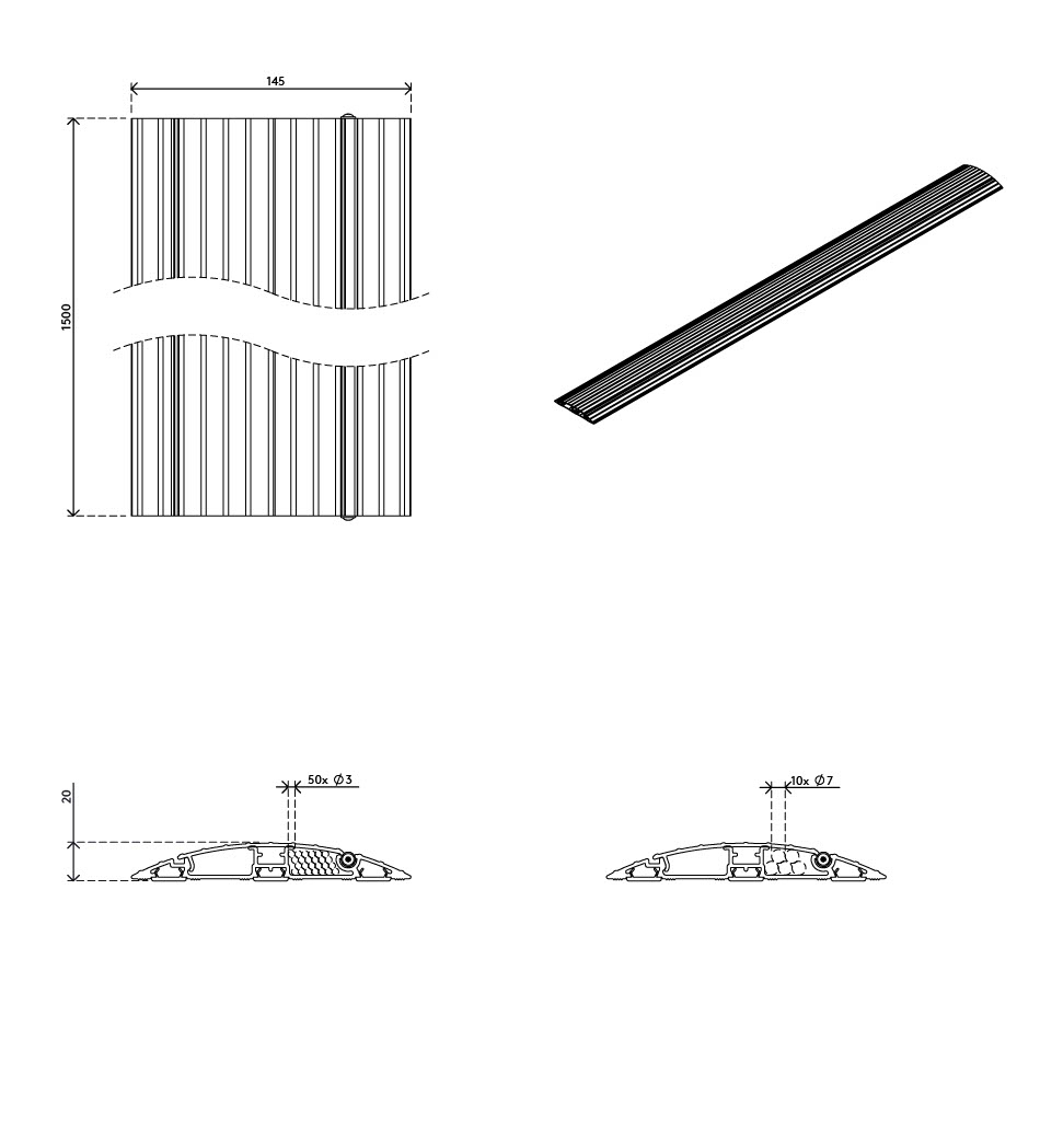 Dataflex 31.423 sistema de ducto para canal 1,5 m Aluminio