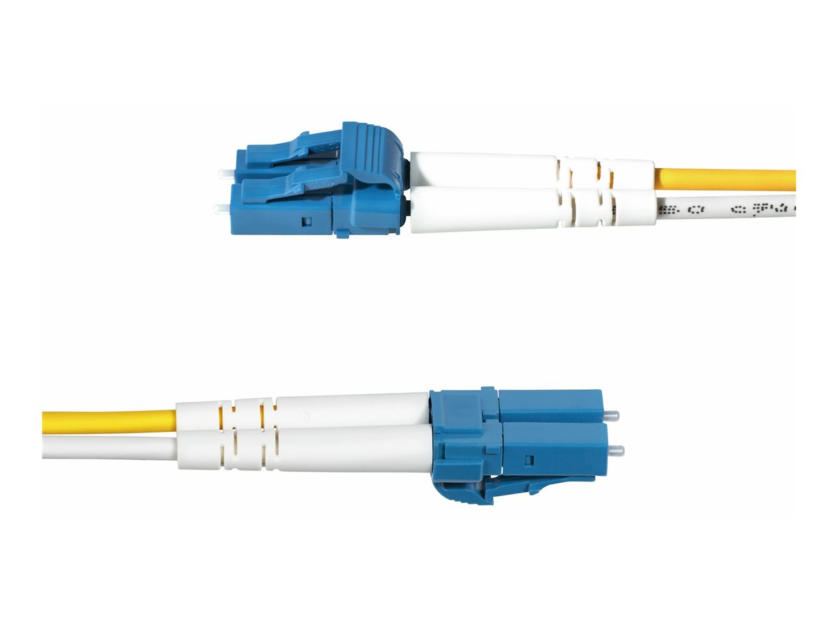 StarTech.com 30m (98.4ft) LC to LC (UPC) OS2 Single Mode Duplex Fiber Optic Cable, 9/125m, Laser Optimized, 10G, Bend Insensitive, Low Insertion Loss - LSZH Fiber Patch Cord (SMDOS2LCLC30M)