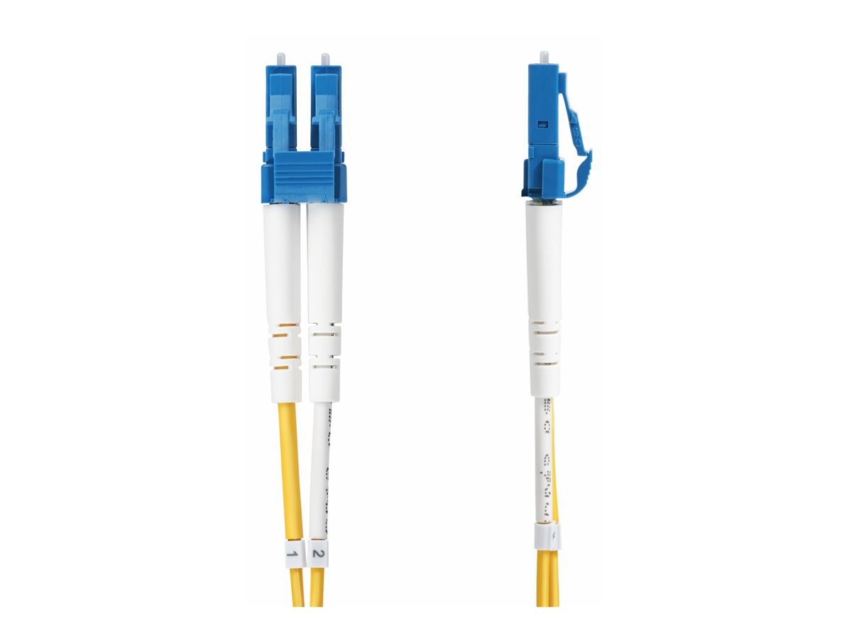 StarTech.com 30m (98.4ft) LC to LC (UPC) OS2 Single Mode Duplex Fiber Optic Cable, 9/125m, Laser Optimized, 10G, Bend Insensitive, Low Insertion Loss - LSZH Fiber Patch Cord (SMDOS2LCLC30M)