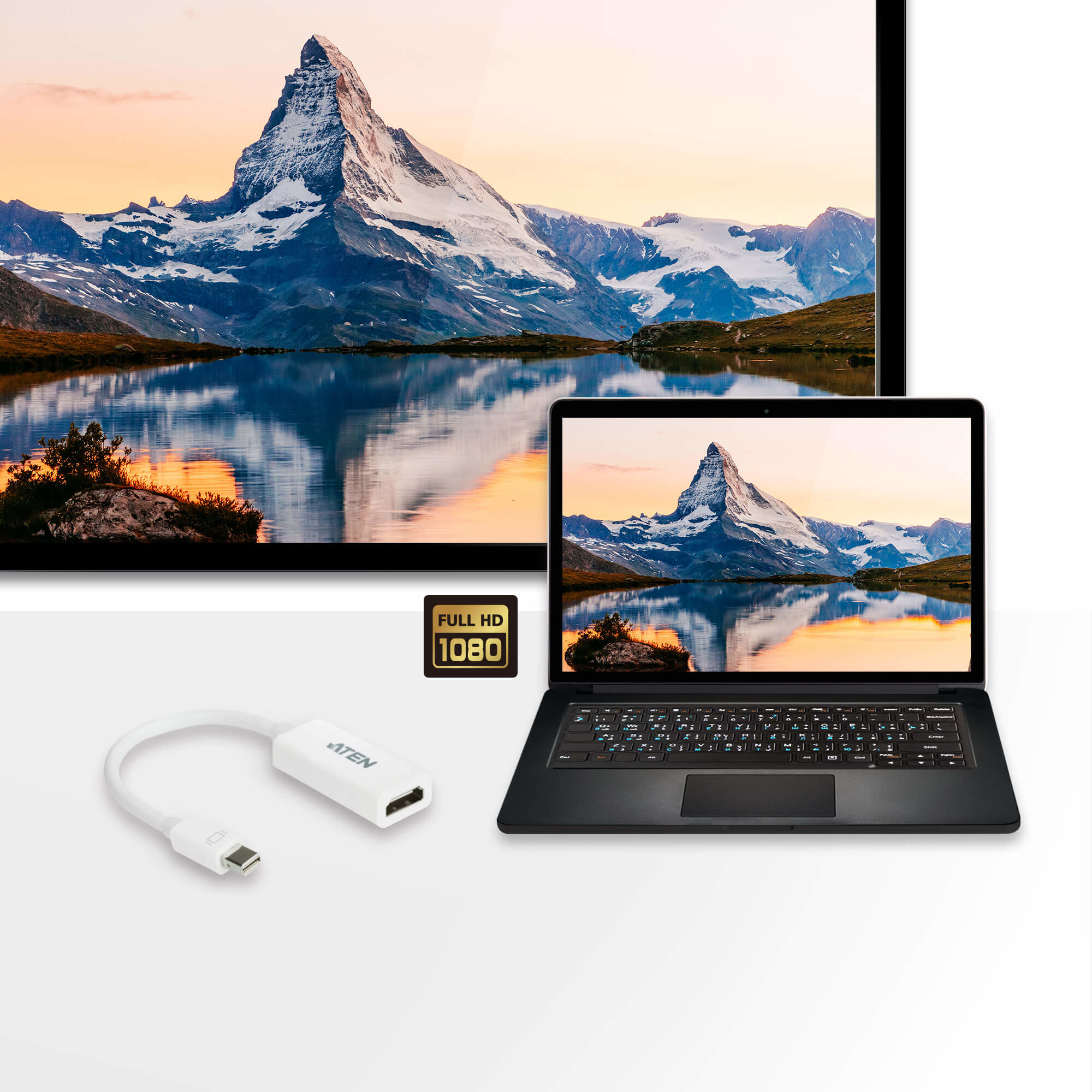 ATEN VC980 - Videoadapter - Mini DisplayPort m�nnlich zu HDMI weiblich